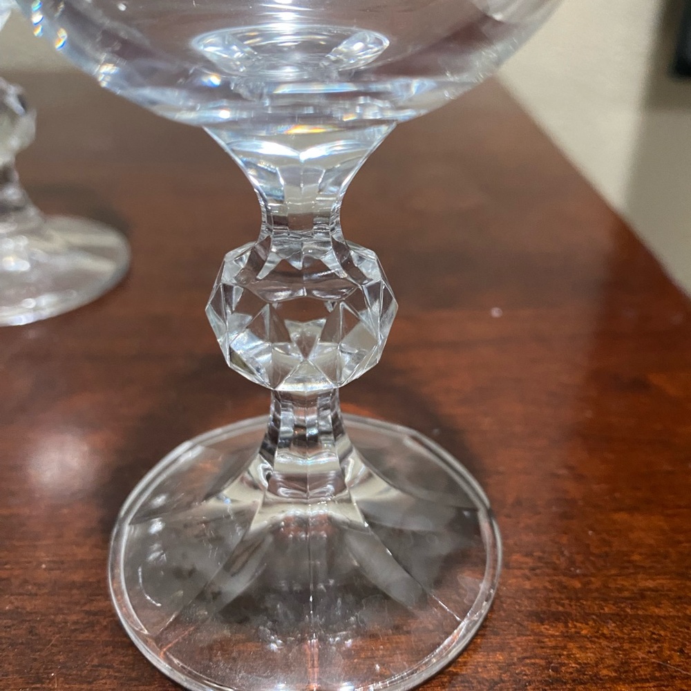 Vintage, Set of 6, Bohemia Crystal Champagne Flutes in the Claudia Pattern - Picture 4 of 9